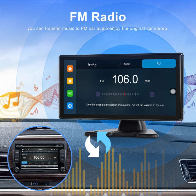 10.36-Inch Car Central Control Smart Player With 4-Way Camera 64G TF Card