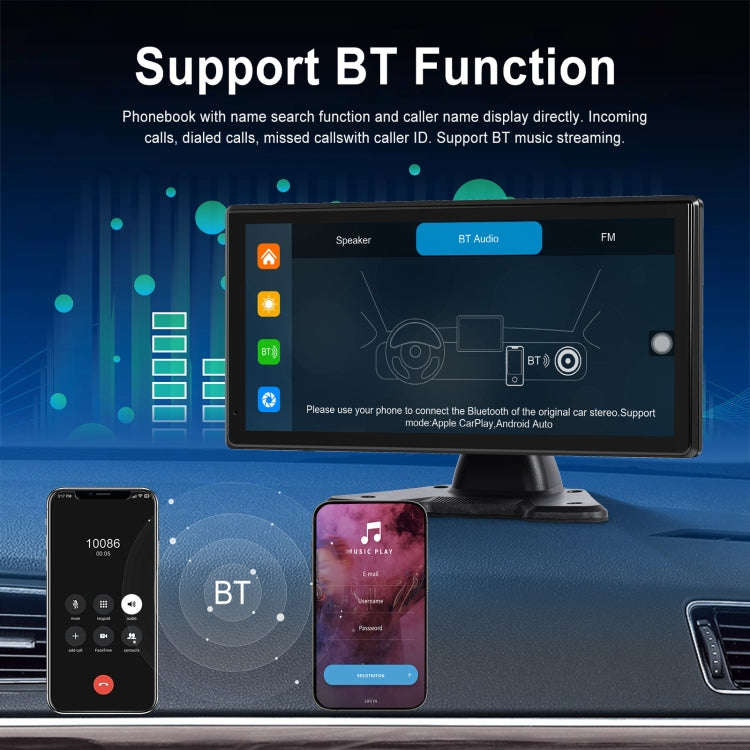10.36-Inch Car Central Control Smart Player With 4-Way Camera 64G TF Card