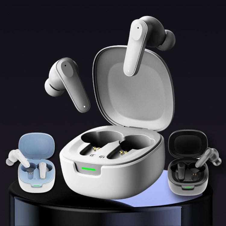 A98 AI Intelligent Translation Wireless Physical Noise Cancellation Bluetooth Earphones(White Blue)