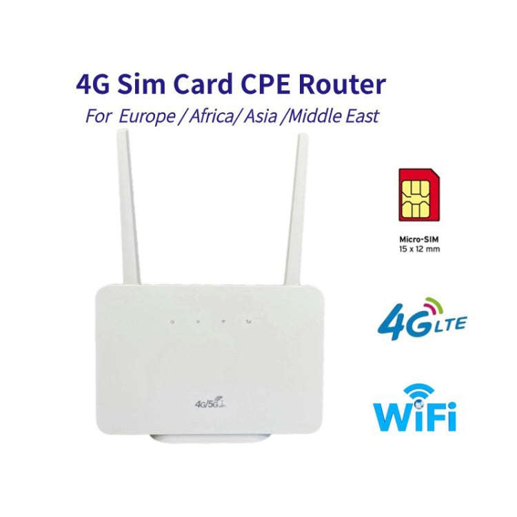 Asian Version 4G CPE Wireless Plug-In Mobile Router Network Cable Mobile WiFi, EU Plug