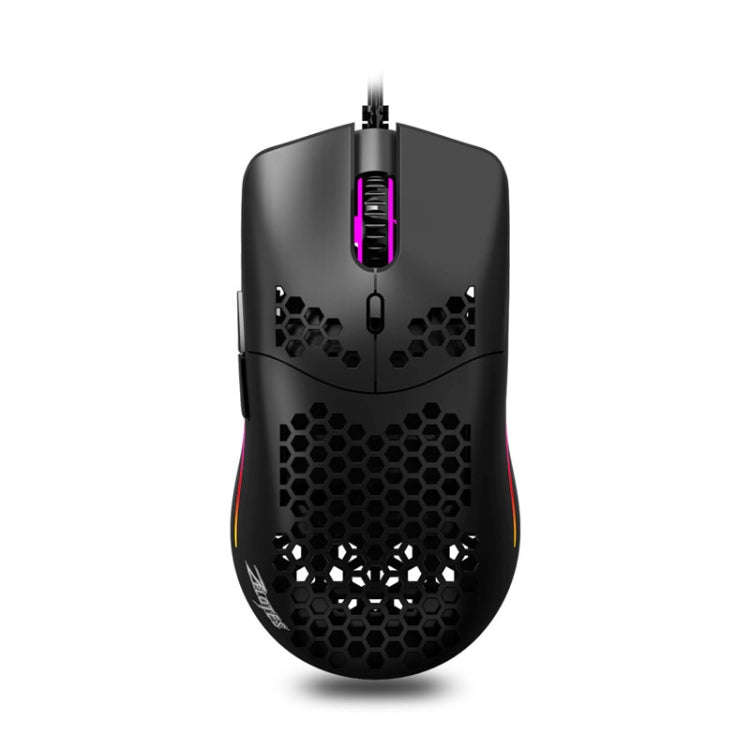 ZELOTES C7 7-buttons RGB Lighting Hollow Computer Office Wired Mouse(Black)