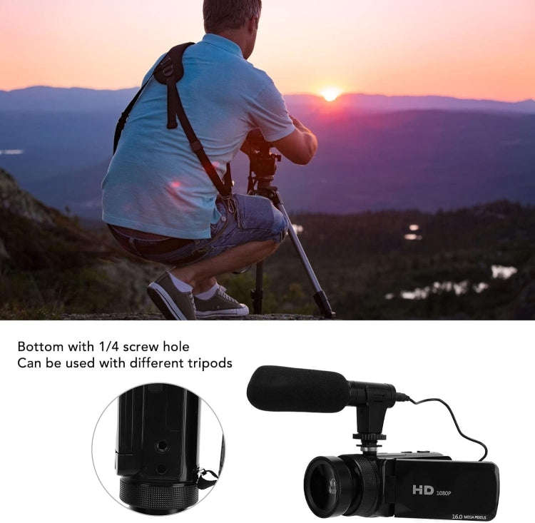 16MP 16X Digital Zoom Vlogging Camera Video Camcorder with 2.4 Inch Flip Screen, Spec: With Wide ...