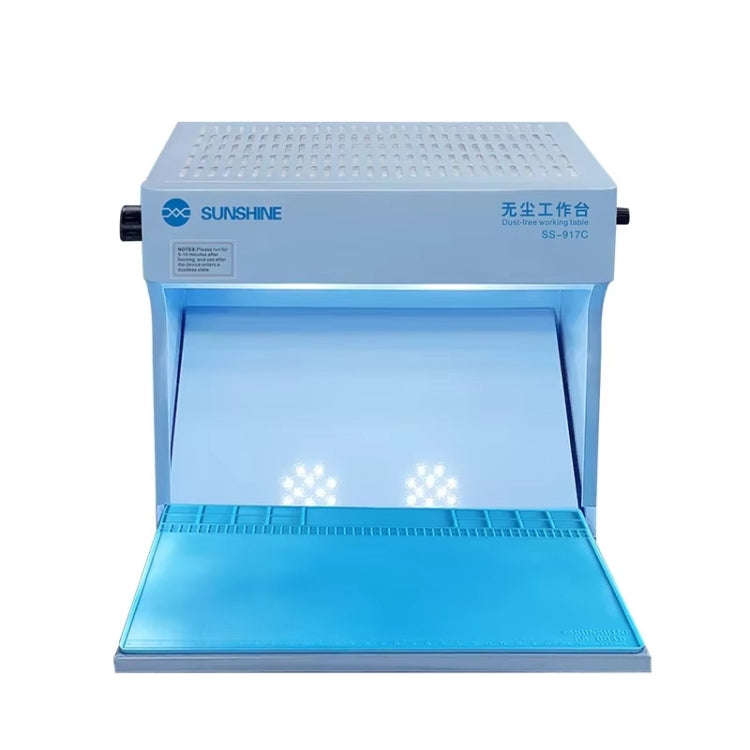 SUNSHINE SS-917C Mobile Phone Screen Repair Dust-free Workbench Green White Light Dual Lamps Dust...
