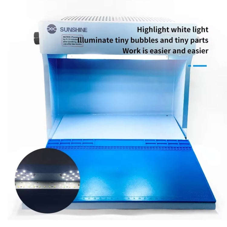 SUNSHINE SS-917C Mobile Phone Screen Repair Dust-free Workbench Green White Light Dual Lamps Dust...