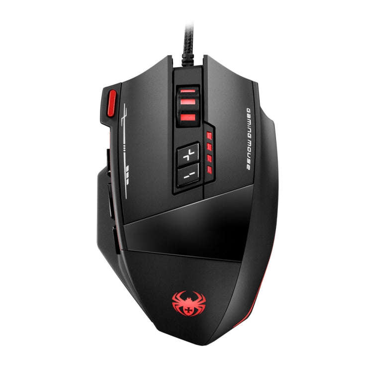 ZELOTES C19 12-Keys Ergonomic Programming Custom Wired Mouse(Black)