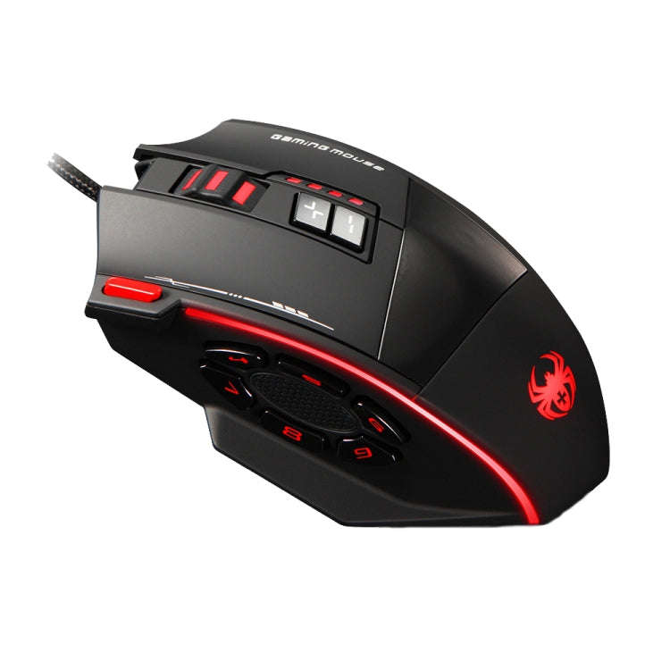 ZELOTES C19 12-Keys Ergonomic Programming Custom Wired Mouse(Black)