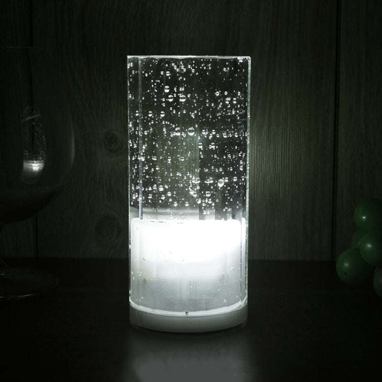 USB Charging LED Round Bar Crystal Lamp KTV Atmosphere Decorative Light, Color: White