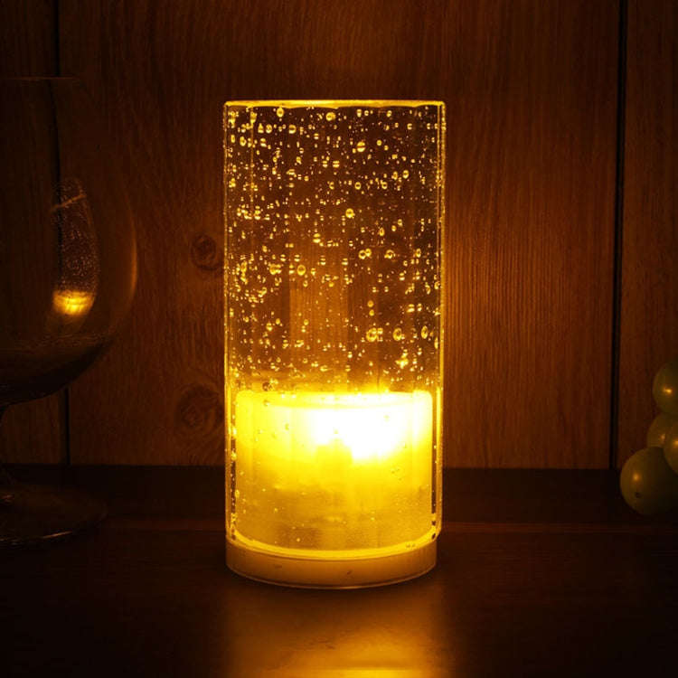 USB Charging LED Round Bar Crystal Lamp KTV Atmosphere Decorative Light, Color: Yellow