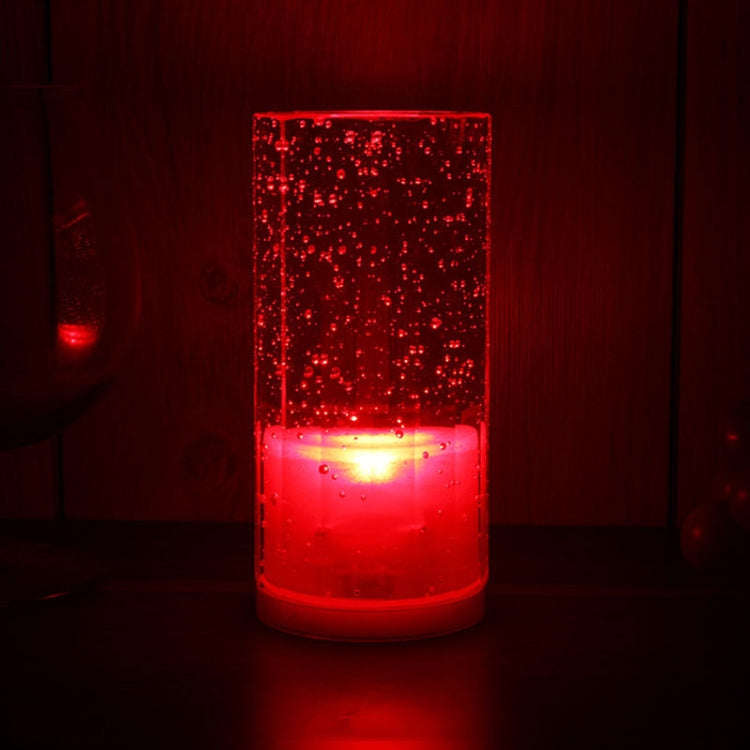 USB Charging LED Round Bar Crystal Lamp KTV Atmosphere Decorative Light, Color: Red