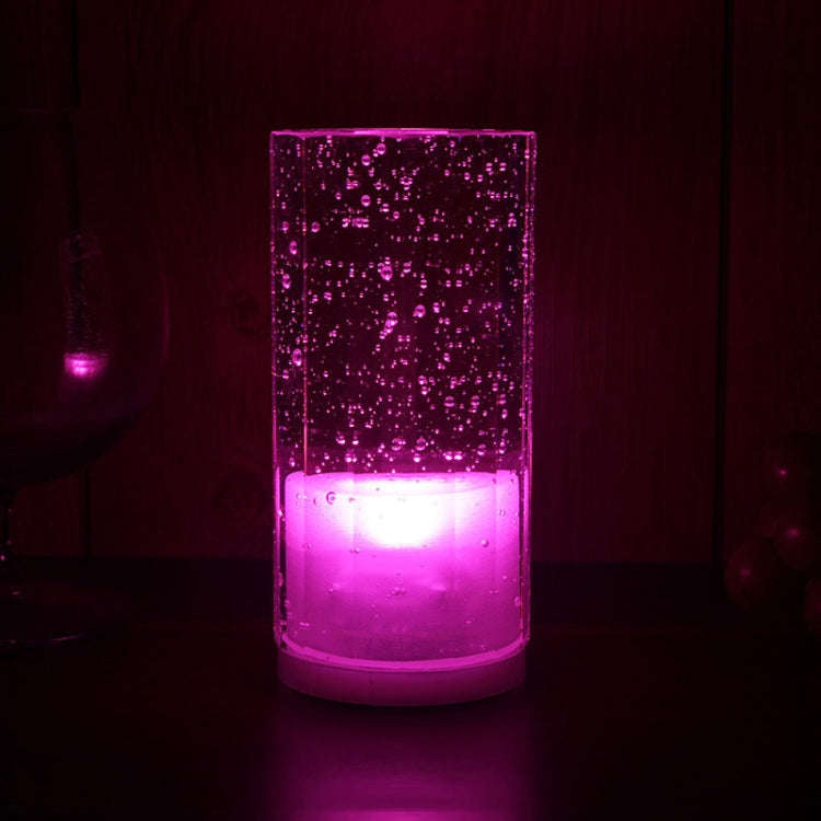 USB Charging LED Round Bar Crystal Lamp KTV Atmosphere Decorative Light, Color: Purple