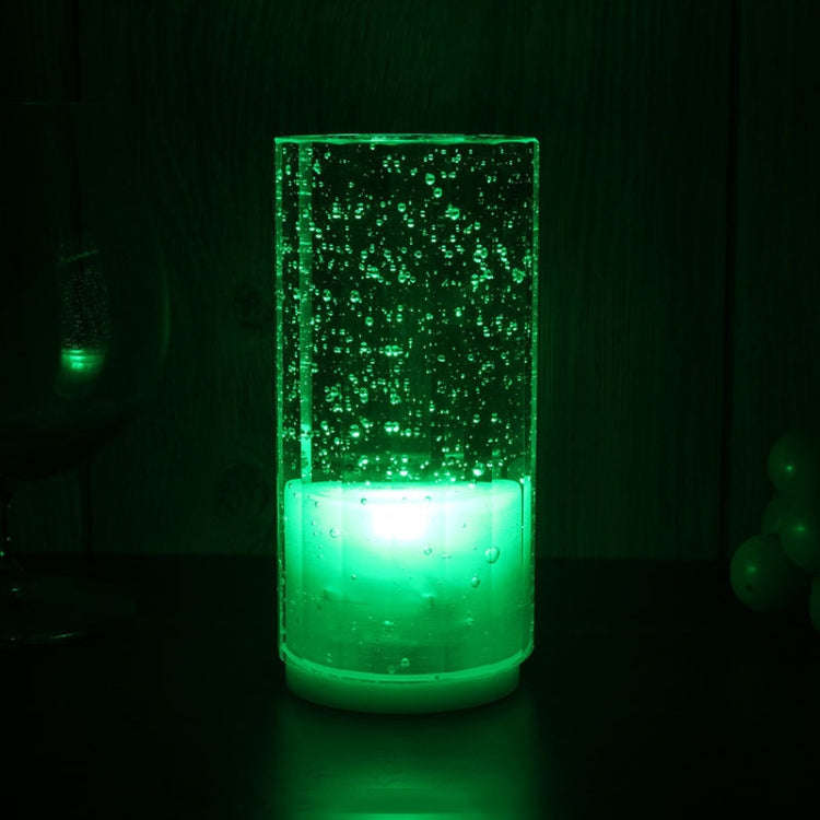 USB Charging LED Round Bar Crystal Lamp KTV Atmosphere Decorative Light, Color: Colorful Gradient