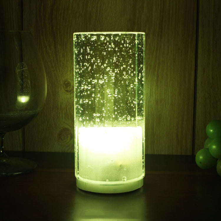USB Charging LED Round Bar Crystal Lamp KTV Atmosphere Decorative Light, Color: Colorful Fixed Color