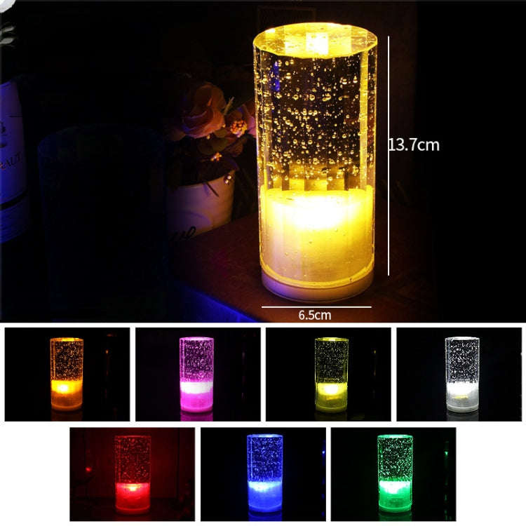 USB Charging LED Round Bar Crystal Lamp KTV Atmosphere Decorative Light, Color: White