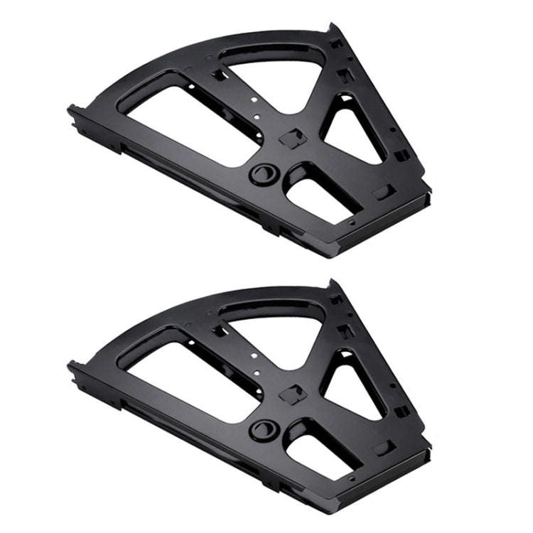 1pair Concealed Shoe Rack Cold Rolled Steel Flap Mounting Fittings, Style: Double Layer Black