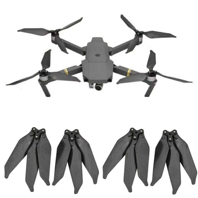 For DJI Mavic 2 Pro / Zoom 8743F Carbon Fiber Three-blade Propeller, Spec: 2pairs