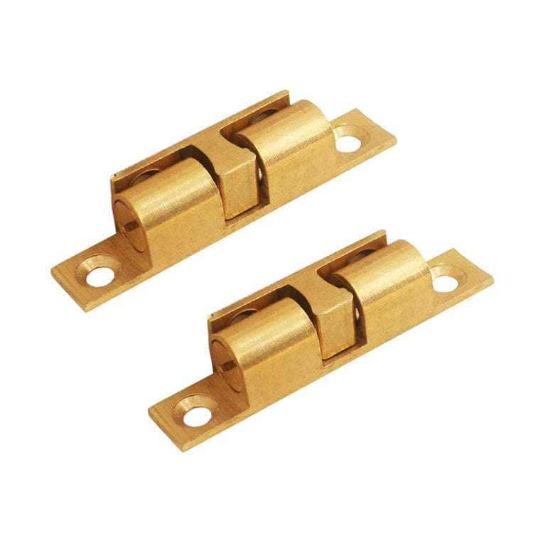 2pcs Cabinet Magnetic Spring Buckle Ball Door Sucker, Style: Medium Gold