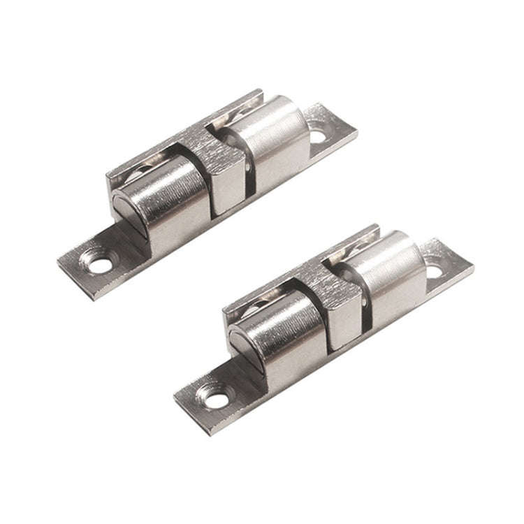 2pcs Cabinet Magnetic Spring Buckle Ball Door Sucker, Style: Small Silver