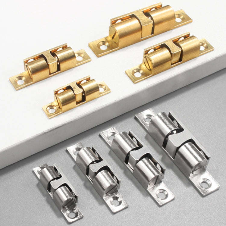2pcs Cabinet Magnetic Spring Buckle Ball Door Sucker, Style: Large Gold