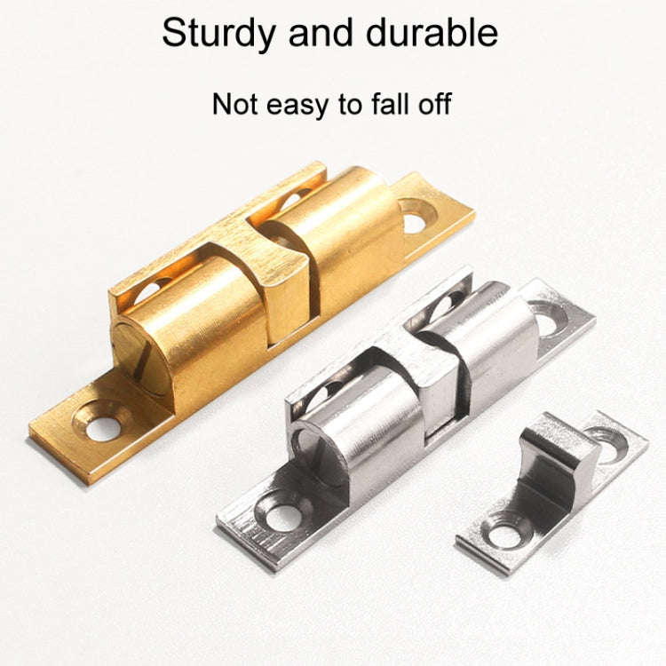 2pcs Cabinet Magnetic Spring Buckle Ball Door Sucker, Style: Large Gold