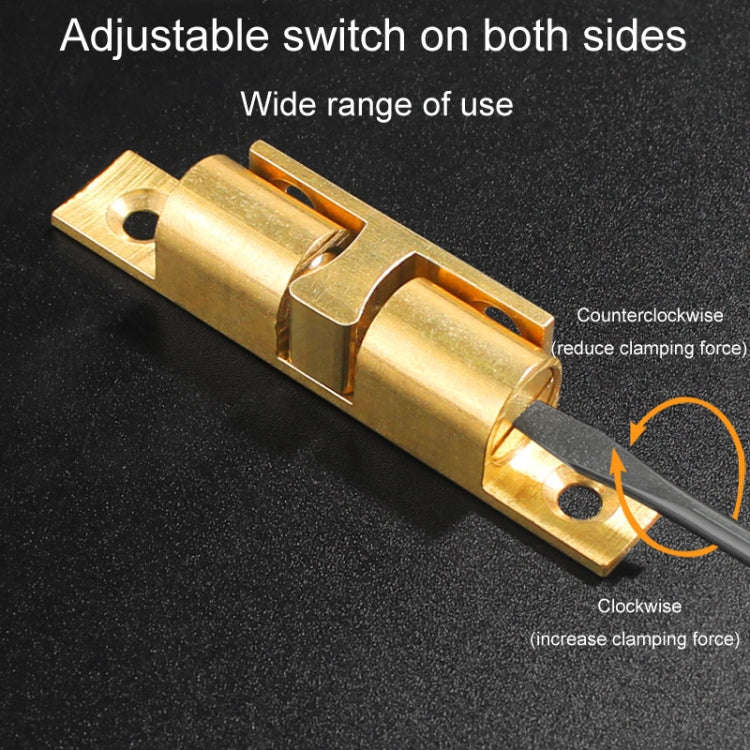 2pcs Cabinet Magnetic Spring Buckle Ball Door Sucker, Style: Large Gold