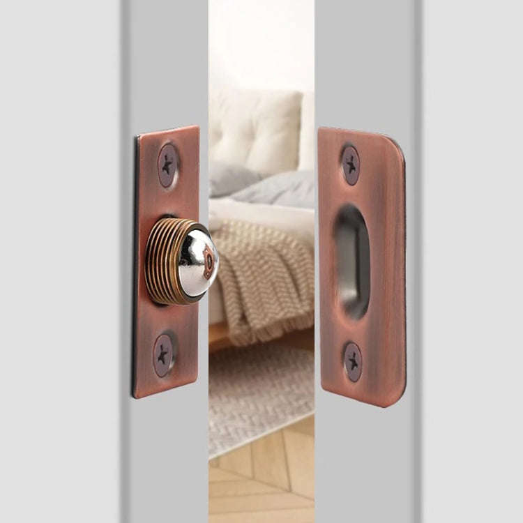 Household Stainless Steel And Copper Door Bumbler Lock, Color: Gold