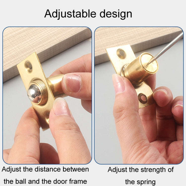 Household Stainless Steel And Copper Door Bumbler Lock, Color: Antique Red