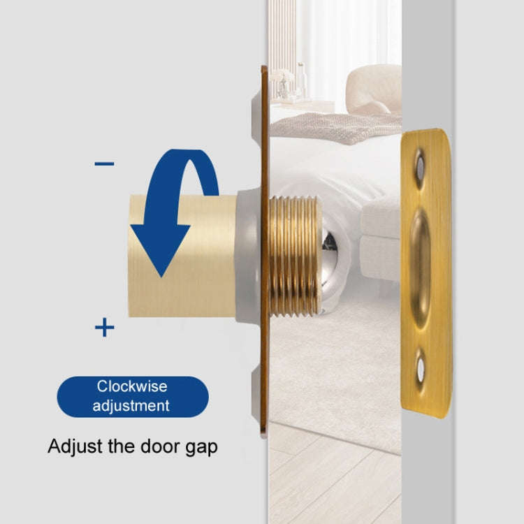 Household Stainless Steel And Copper Door Bumbler Lock, Color: Black
