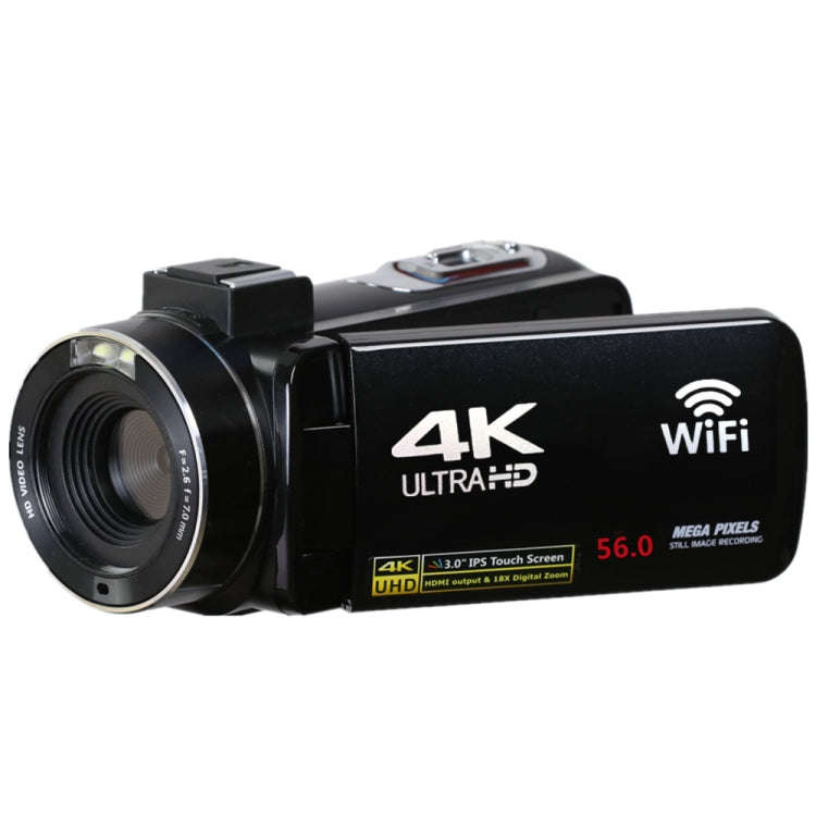 4K  Digital Video Camera 3 Inch IPS Touch Screen 56MP 18X Digital Zoom WiFi Camcorder, Spec: Stan...