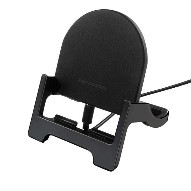 15W Desktop Vertical Cell Phone Wireless Charging Stand(Black)