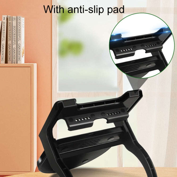 15W Desktop Vertical Cell Phone Wireless Charging Stand(Black)