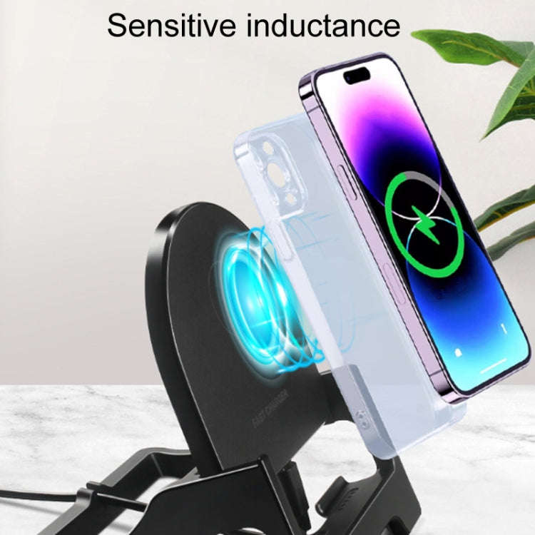 15W Desktop Vertical Cell Phone Wireless Charging Stand(Black)