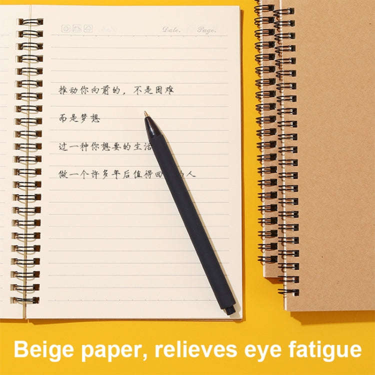 3pcs Thickened Kraft Paper Coil Notebook Student Diary Workbook, Spec: A6