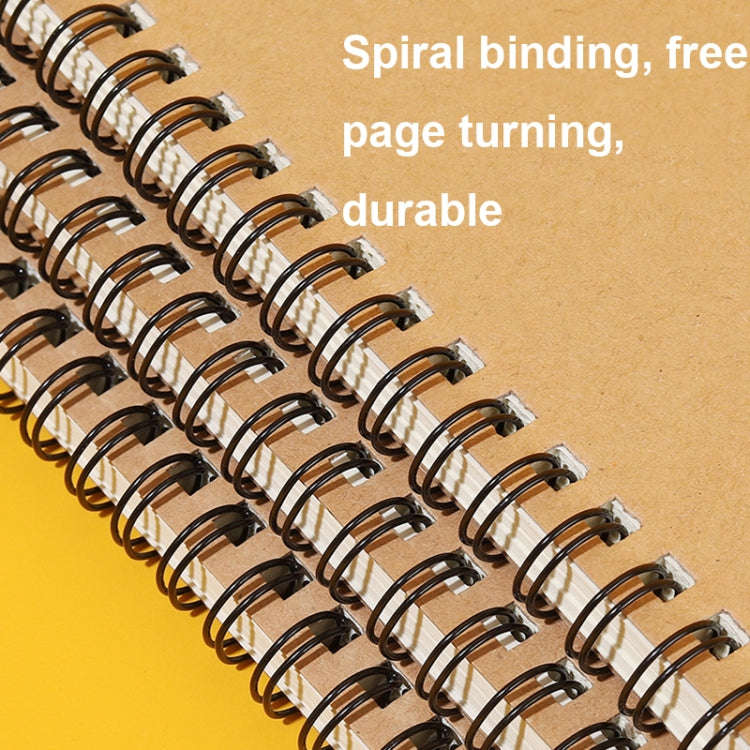 3pcs Thickened Kraft Paper Coil Notebook Student Diary Workbook, Spec: A6