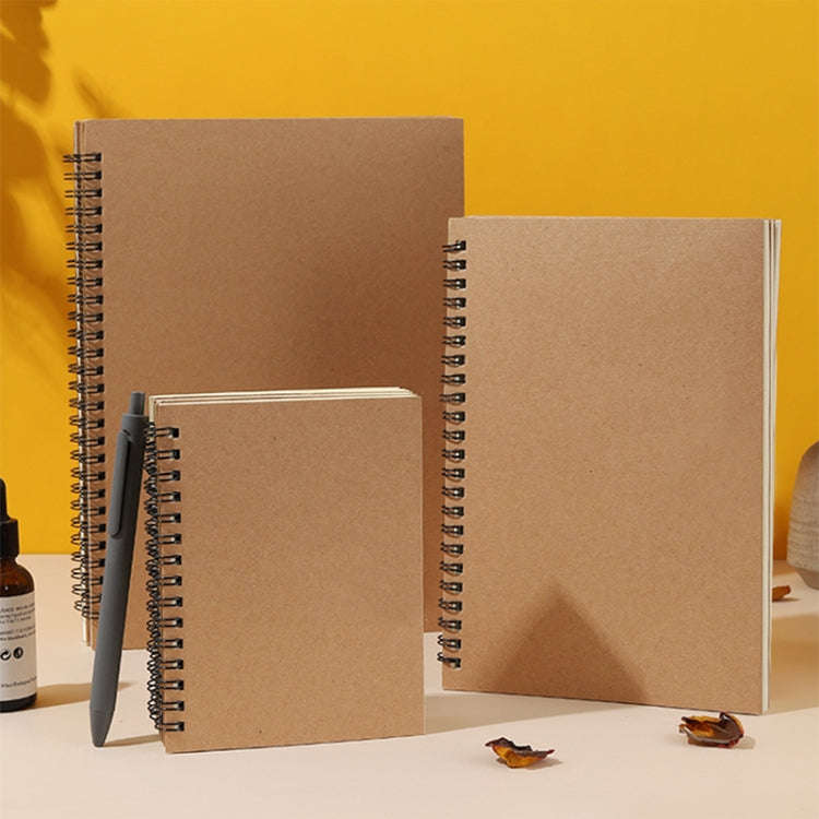 3pcs Thickened Kraft Paper Coil Notebook Student Diary Workbook, Spec: A6