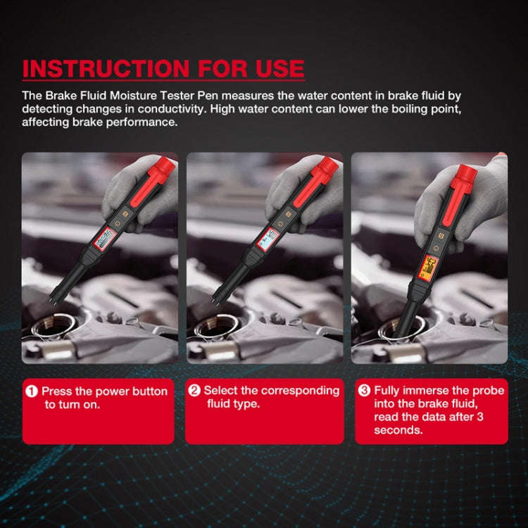 HABOTEST HT663 Motorcycle Vehicle Brake Fluid Moisture Detection Pen