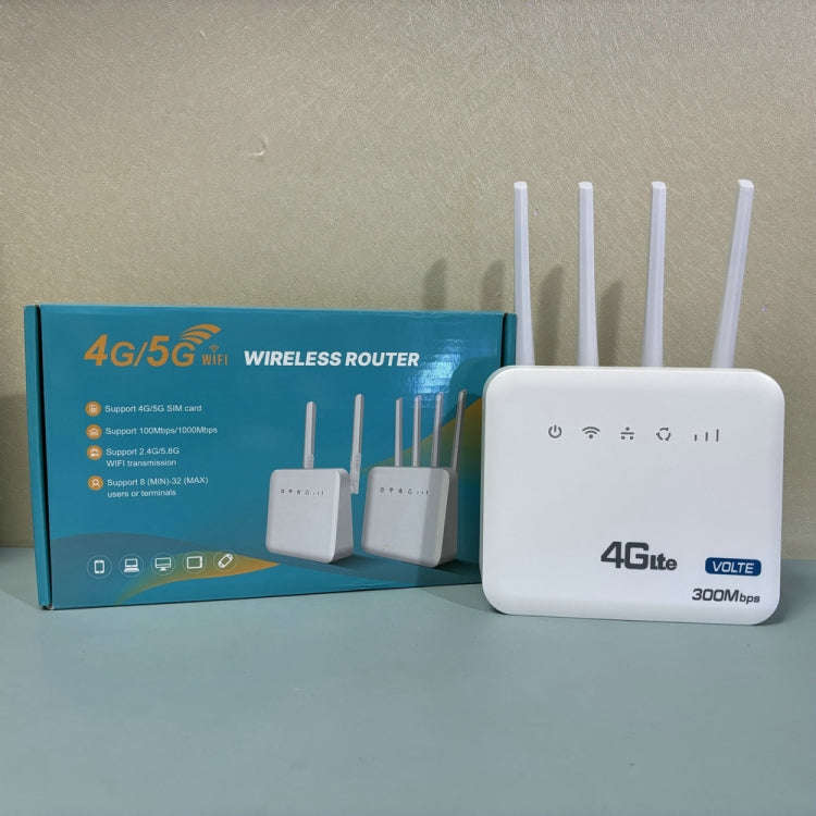 American Version 4G WiFi6 VOLTE CPE Wireless SIM Card Router With RJ45+RJ11, US Plug