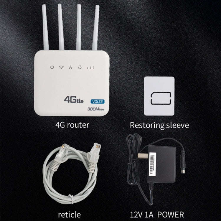 American Version 4G WiFi6 VOLTE CPE Wireless SIM Card Router With RJ45+RJ11, US Plug