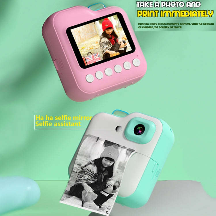 Q6 Kids Digital Camera Mini Instant Print Camera Toy Wireless HD Print Photo Gift(Pink)