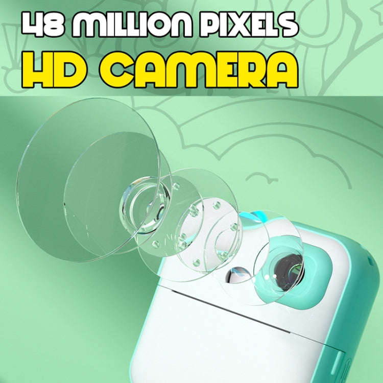 Q6 Kids Digital Camera Mini Instant Print Camera Toy Wireless HD Print Photo Gift(Blue)