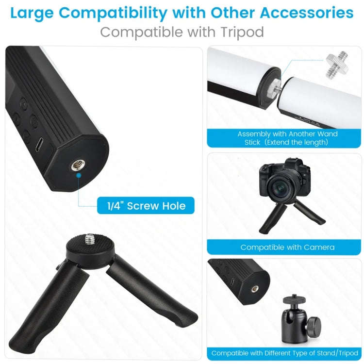 VLOGLITE W200RGB Full Colorful Handheld Fill Light Stick Live Photography Ambient Light Outdoor L...