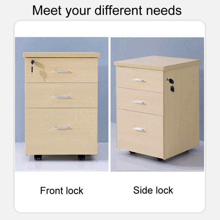 Home Office Desk Drawer Triple Connect File Cabinet Lock, Style: Front Black