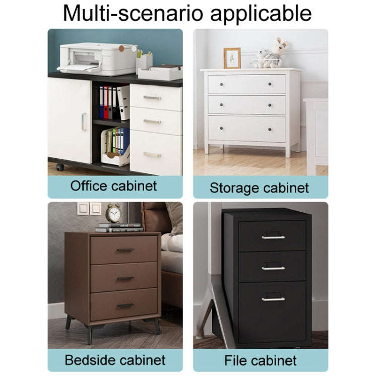 Home Office Desk Drawer Triple Connect File Cabinet Lock, Style: Side Black