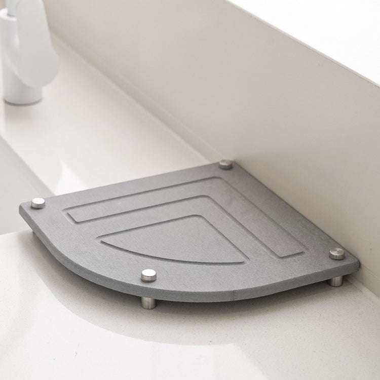 Bathroom Countertop Drying Mat Diatomite Water-Absorbent Quick-Drying Coaster Fan Shaped Drainage...