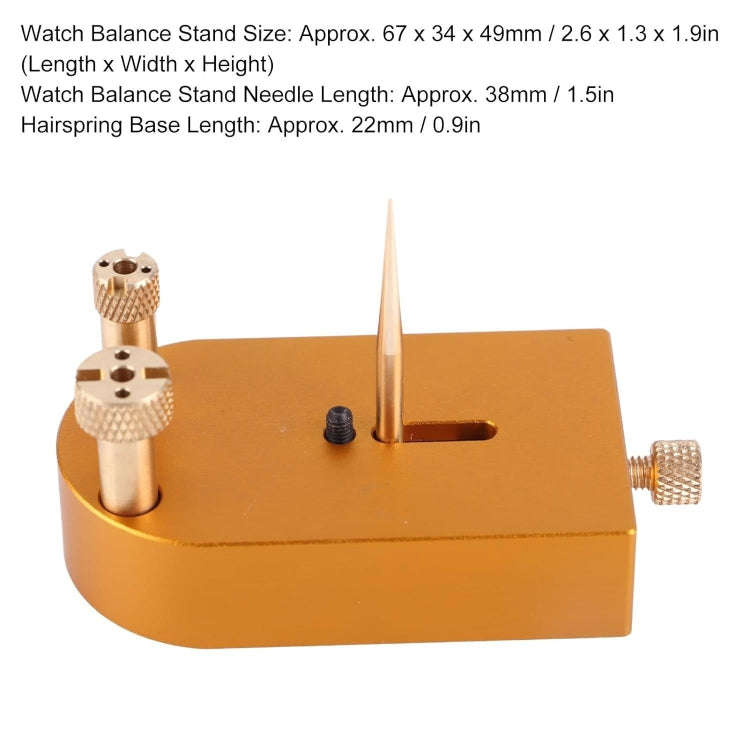 Square Metal Watch Hairspring Movement Balance Wheel Bracket(Copper)