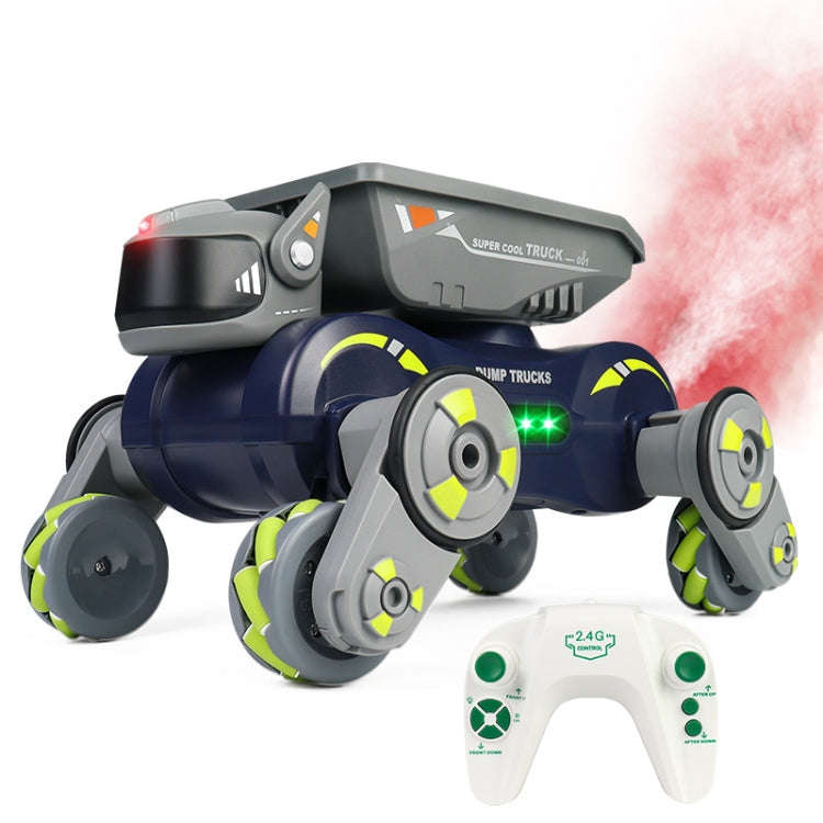 Eight Wheel Stunt Robot Dog Smart Gesture Sensor RC Kids Toy Car With Lights Music Spray Car, Sty...