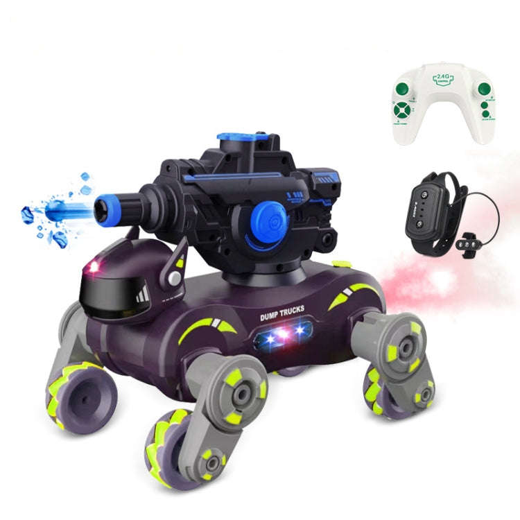 Eight Wheel Stunt Robot Dog Smart Gesture Sensor RC Kids Toy Car With Lights Music Spray Car, Sty...