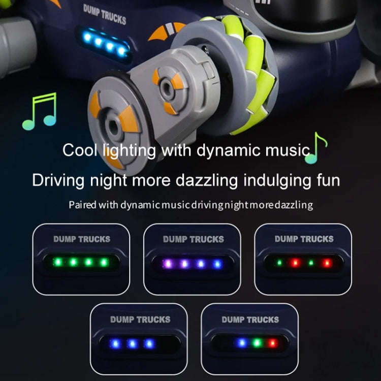 Eight Wheel Stunt Robot Dog Smart Gesture Sensor RC Kids Toy Car With Lights Music Spray Car, Sty...