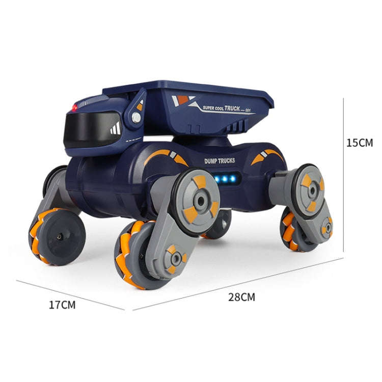 Eight Wheel Stunt Robot Dog Smart Gesture Sensor RC Kids Toy Car With Lights Music Spray Car, Sty...
