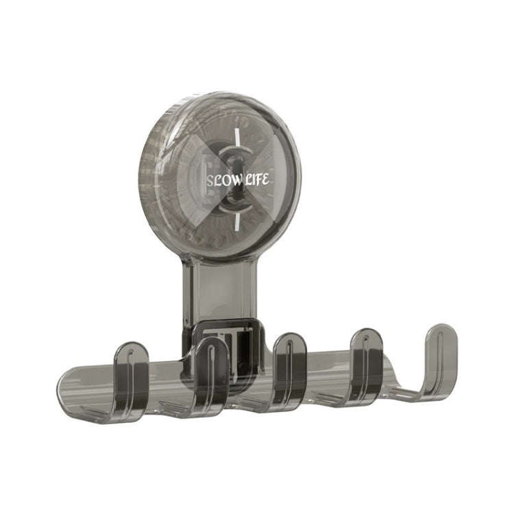 Multifunctional Household Suction Cup Hook Storage Rack Traceless Adhesive Hook(Gray)