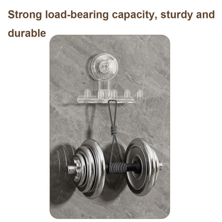 Multifunctional Household Suction Cup Hook Storage Rack Traceless Adhesive Hook(Gray)